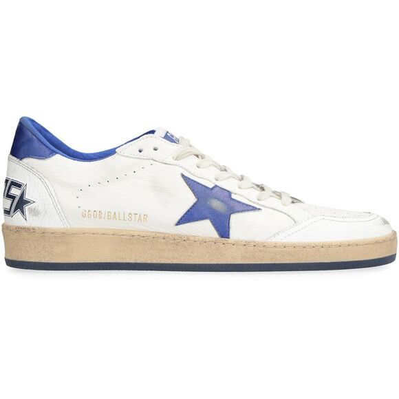 White/Metallic Blue Sneaker by Deluxe Brand for Men - SS24 Collection - Picture 2 of 4